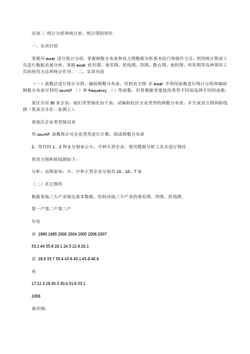 【实训二统计分组和统计表】分组统计表[修改版]