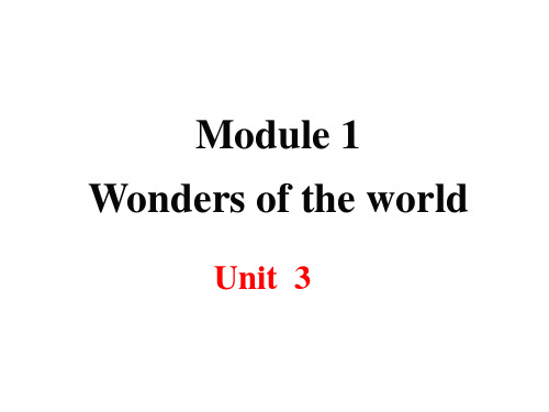 外研版九年级英语上册精品教学课件 Module 1 Unit 3