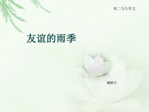 初二写人作文《友谊的雨季》800字(总11页PPT)