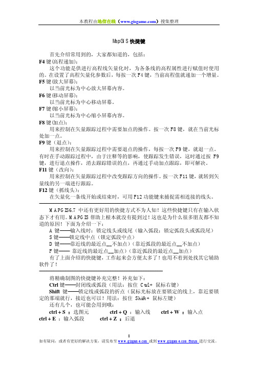 MapGIS技巧集锦