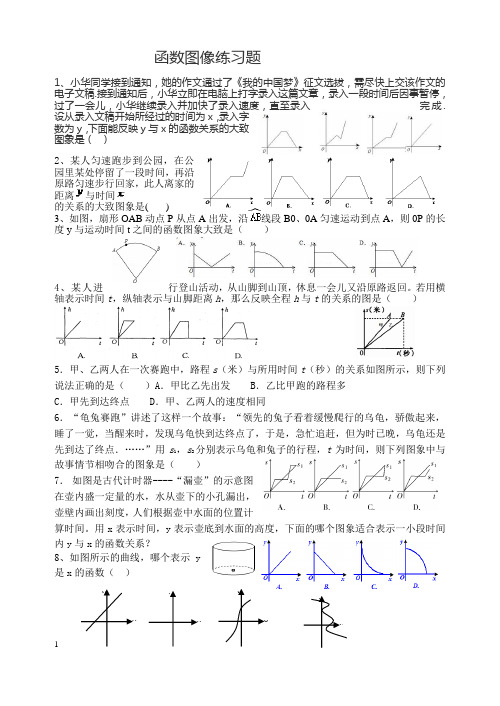 (完整版)函数图像练习题