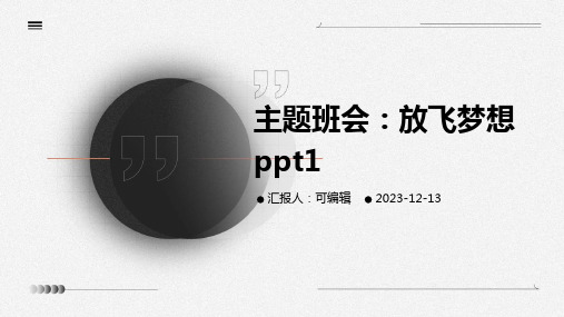 主题班会：放飞梦想ppt1