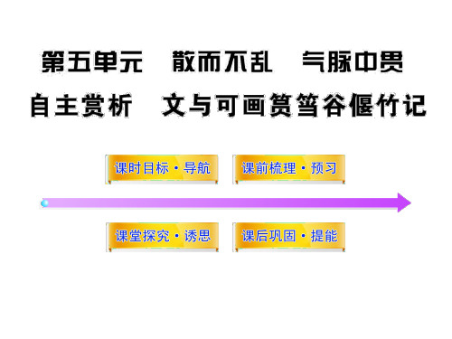 第五单元自主赏析《文与可画筼筜谷偃竹记》(新人教版·中国古代诗歌散文欣赏)(30张ppt)