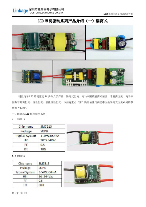 LED照明驱动系列介绍一