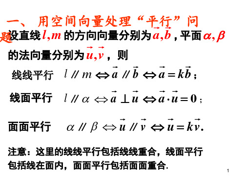 空间向量在立体几何中的应用 ppt课件