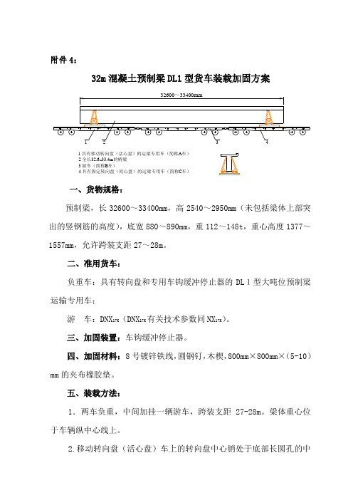 铁路路料(部分)装载加固定型方案