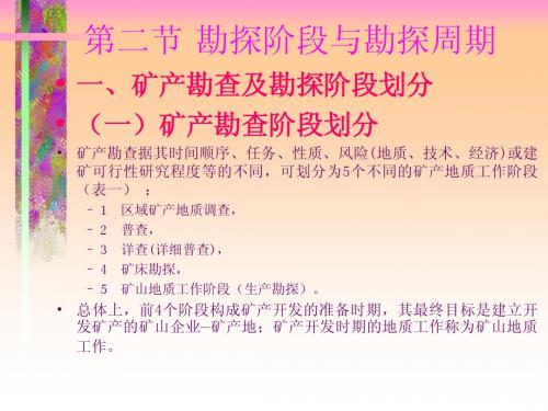 7.2勘探阶段及勘探周期