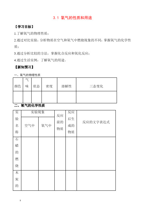 粤教版九年级化学上册《氧气的性质和用途》学案1【推荐】.doc