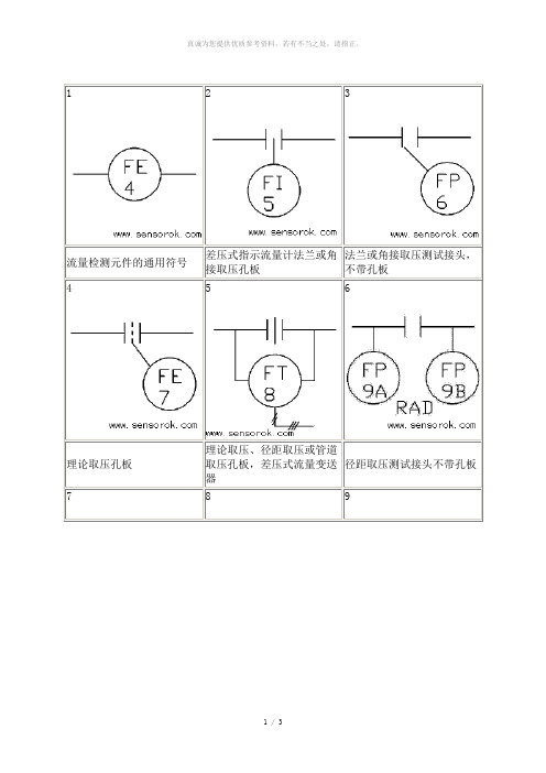 流量计CAD符号