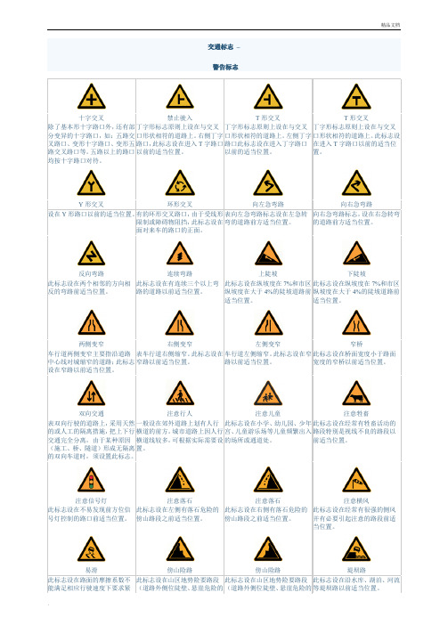 各种交通标志图片超级大全