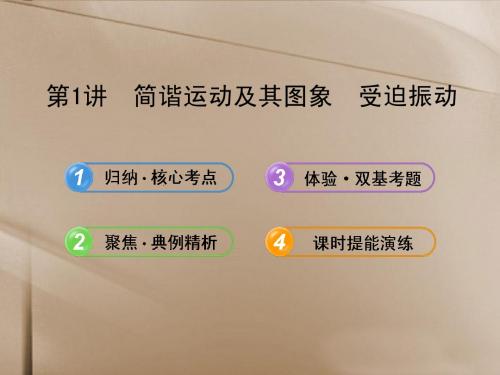 【全程复习】(广西专用)(广西专用)2014年高考物理一轮复习 7.1简谐运动及其图象 受迫振动课件 新人教版