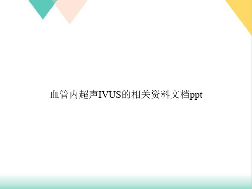 血管内超声IVUS的相关资料PPT.