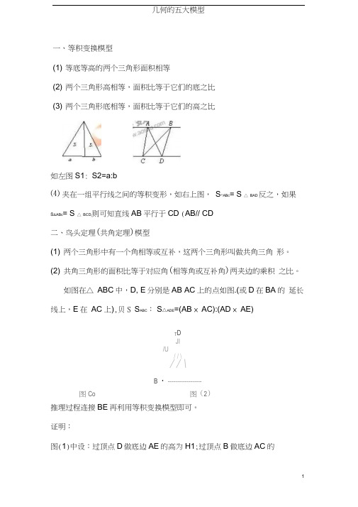 几何的五大模型