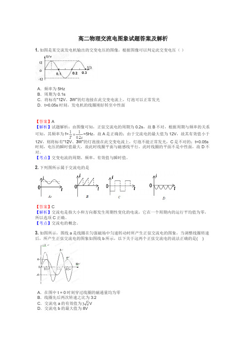 高二物理交流电图象试题答案及解析
