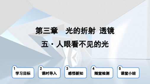 苏科版八年级物理上册  第三章 第五节 人眼看不见的光(学习、上课课件)