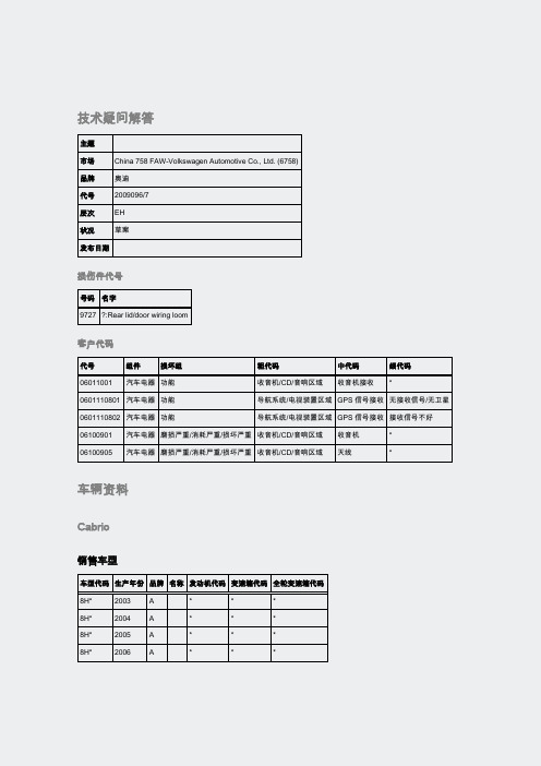 奥迪-115791-收音机偶尔接收效果差或者偶尔接收不到GPS信号