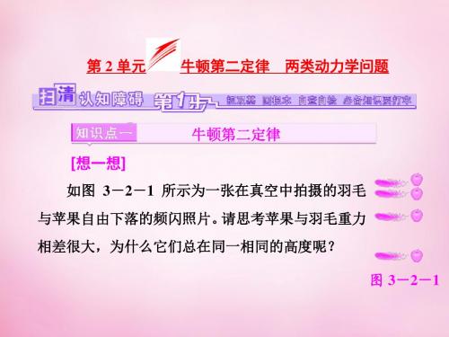 2016年高考物理一轮复习 第3章 第2单元 牛顿第二定律 类动力学问题课件