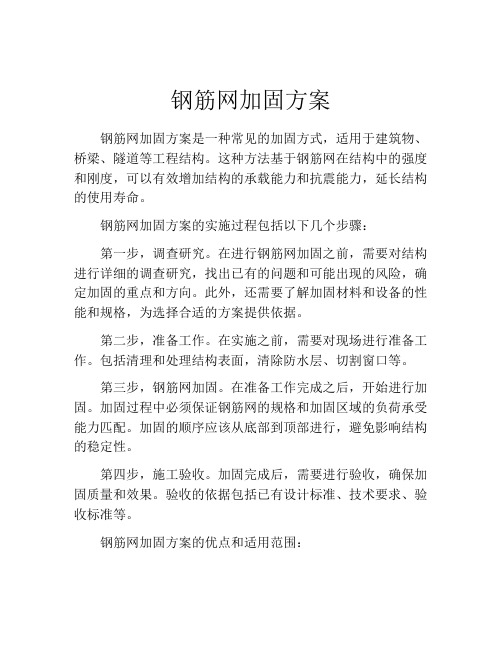 钢筋网加固方案