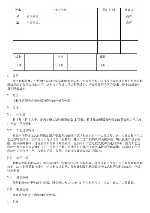 数据分析控制程序ISO13485