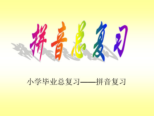 【原创】小学毕业总复习拼音部分