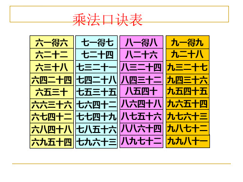 二年级下册北师大版ppt数学早读内容课件