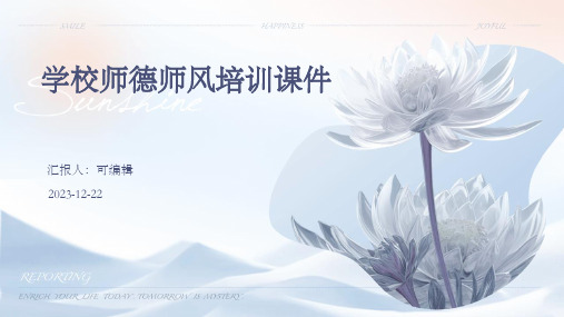 学校师德师风培训课件