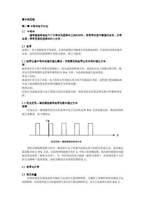 (完整版)半导体物理知识点及重点习题总结(可编辑修改word版)