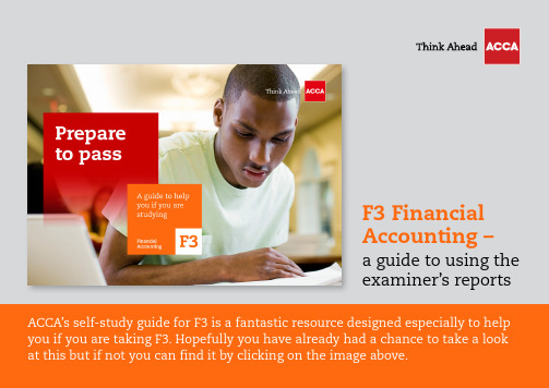 F3 Financial Accounting – a guide to using the exa