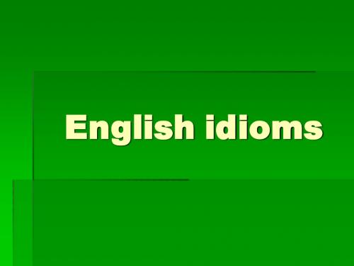 English_idoms