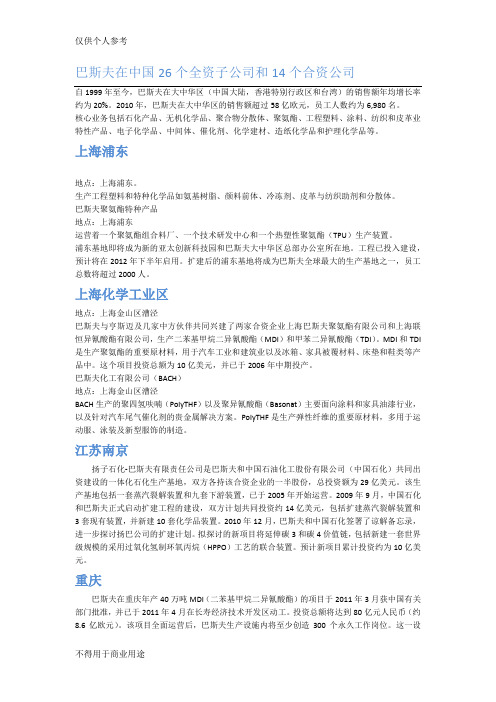 巴斯夫工厂