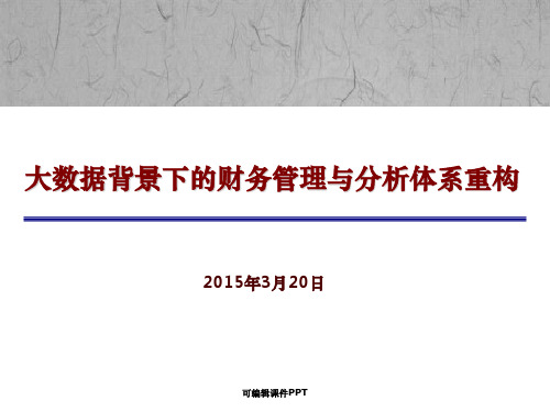 大数据背景下的财务管理与分析体系重构ppt课件