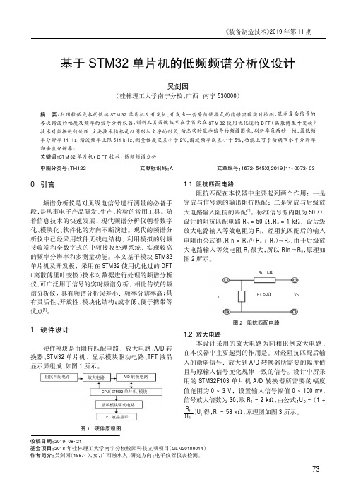 基于stm32单片机的低频频谱分析仪设计