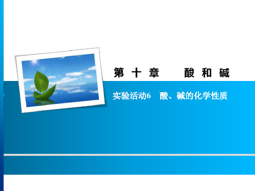 人教版初中化学九年级下册  实验活动6 酸、碱的化学性质(共13张PPT)