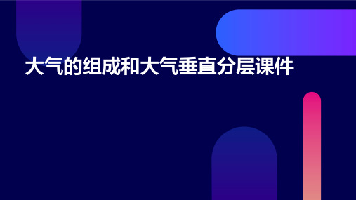 大气的组成和大气垂直分层课件