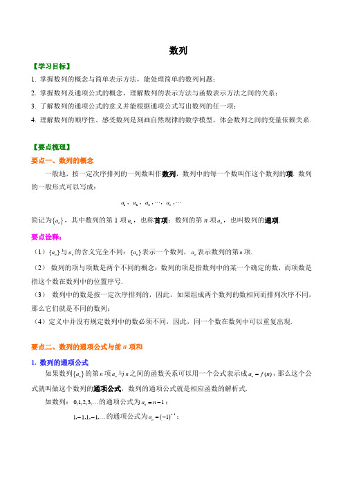 02【精品讲义】高中数学 必修五 _ 数列_知识点讲解+巩固练习(含答案) 提高