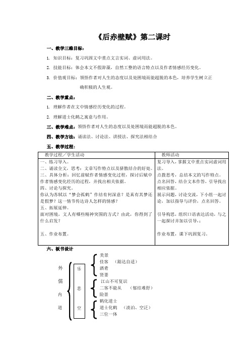 后赤壁赋(教案)