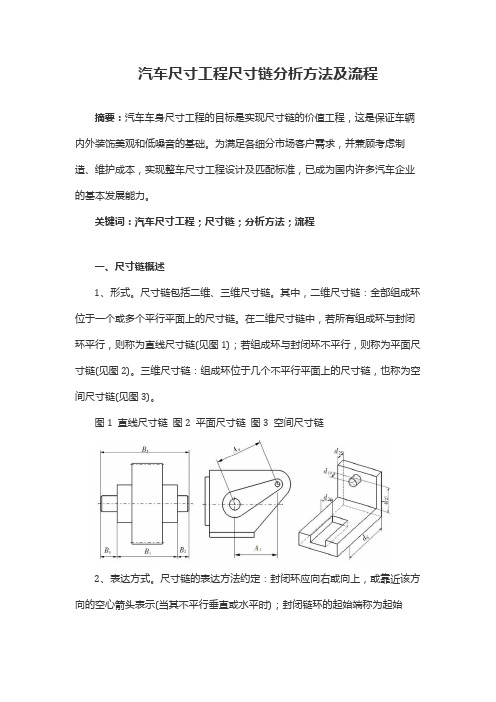 汽车尺寸工程尺寸链分析方法及流程