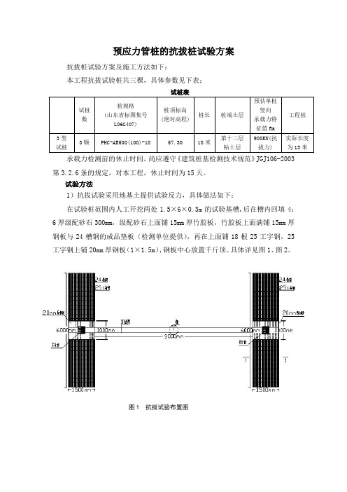 抗拔桩试验方案