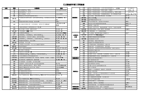 工程地质手册第五版速查手册