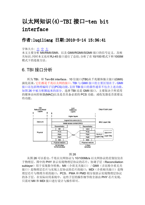 以太网知识(4)-TBI接口-ten bit