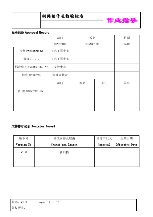 SMT 钢网制作及检验标准1