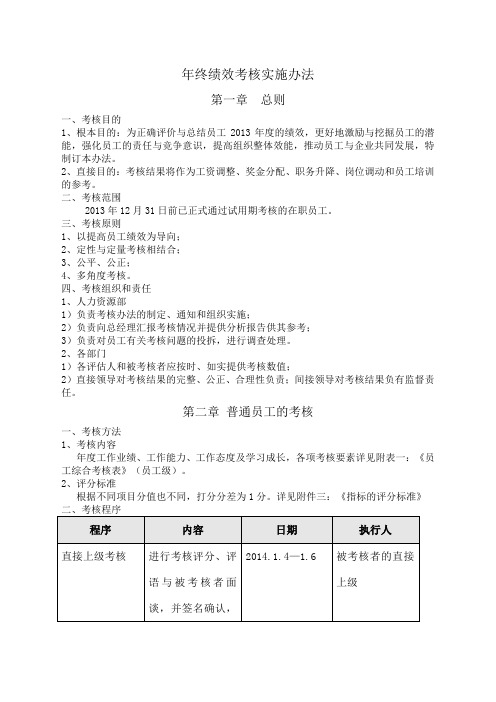 【年终绩效】年终绩效考核方案通用版)