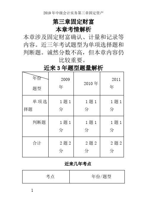 2019年中级会计实务第三章固定资产