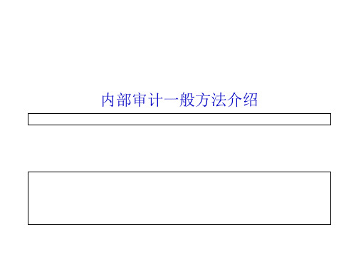 商业银行内部审计技术与方法52页PPT