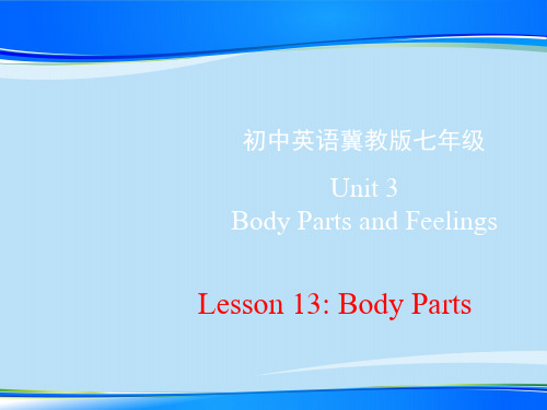 《Body Parts》Body Parts and Feelings PPT课件【推荐下载课件】