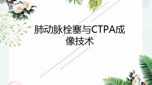 肺动脉栓塞与CTPA成像技术