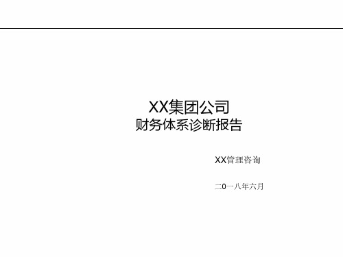 XX集团财务体系诊断报告—财务咨询经典案例