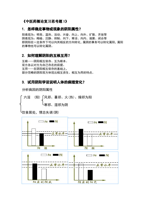 中医药概论复习思考题