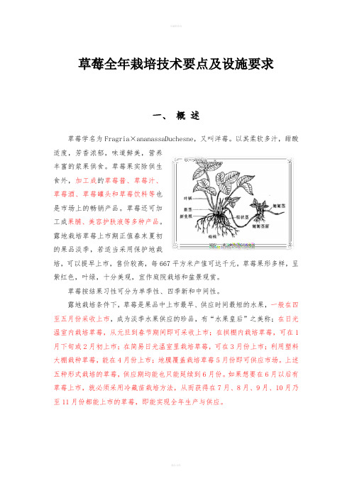 草莓全栽培技术要点及设施要求