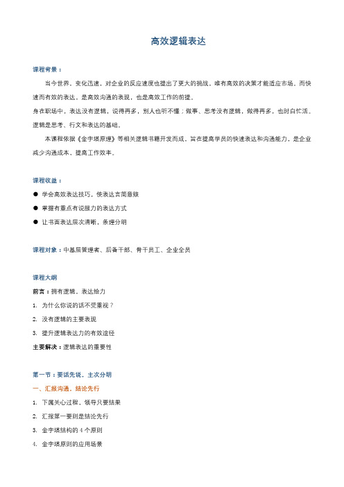 课师宝技能学习《高效逻辑表达》